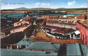 Gibraltar The Market Vintage Postcard B115 - Picture 1 of 2