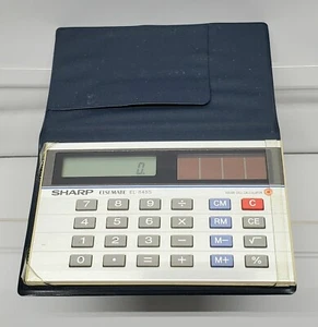 Vintage SHARP ELSI MATE EL-848S Solar Taschenrechner mit Etui GETESTET & FUNKTIONSFÄHIG - Bild 1 von 4