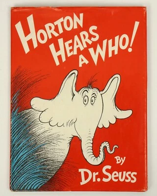 Dr.Seuss Horton Hears a Who First Edition Vintage Book With DJ Unopened b/4 now - Image 1 of 4