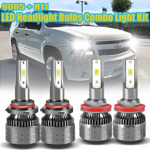 For 2007-2014 Chevy Suburban Tahoe LED Headlight Bulbs Combo Light Kit 6000K - Foto 1 di 13