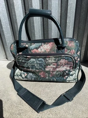 Bolsa de equipaje de mano vintage con estampado floral ártico Foto 1 de 4