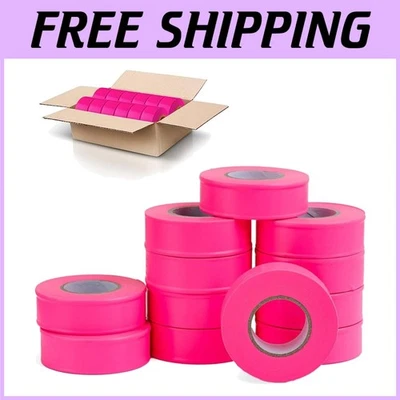 Neon Pink Flagging Tape - Great Visual Labeling, 12-Pack - Image 1 of 4
