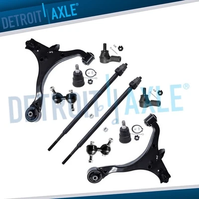 Front Lower Control Arms Sway Bars Tie Rod Ends Kit for 2003-2011 Honda Element - Image 1 of 4