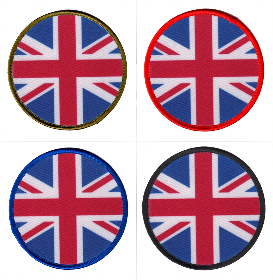 MARKENLOS GROSSBRITANNIEN FLAGGE RUND"AUFNÄHER/PATCH"GREAT BRITAIN/UNION JACK/LONDON