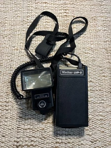 Vivitar flash Thyristor 285 w/ LVP-2 & battery holder w/LVC-2 Cable - Picture 1 of 13