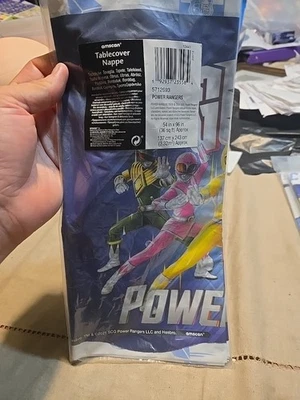 Power Rangers Classic Plastic Table Cover Birthday Party Decoration 54"x96"  - Image 1 of 3