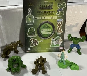 5 Burger King 2008 Incredible Hulk Figures-Power Flex-Smash-Hulk Out W/Pamphlet - Picture 1 of 9