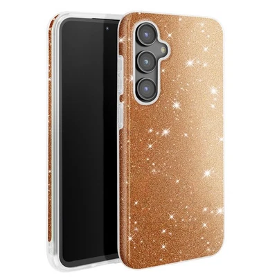 Avizar Coque à Paillettes pour Samsung Galaxy S23 FE Antichoc Scintillant Dorée - Photo 1/4