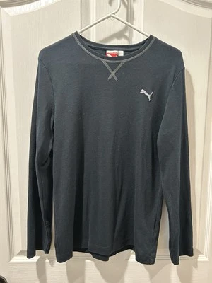 Puma Men’s thermal long sleeved Shirt Size Small, black. - Image 1 of 4