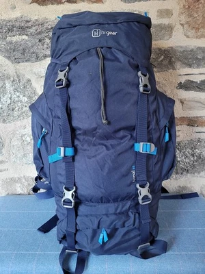 Eurohike Nepal 65 Litre Rucksack, Travelling Rucksack, Camping Equipment Navy Uk - Image 1 of 4