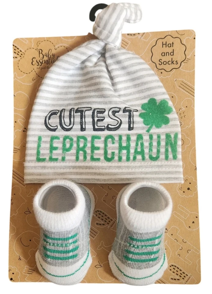St. Patrick's Day Baby Hat And Socks Size 0-6M  - Image 1 of 1