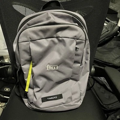TimBuk2 Parkside Laptop Backpack Bookbag Eco Black SEL Company Branded Logo Gray - Image 1 of 4