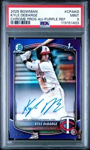 Kyle Debarge 2025 Bowman Chrome Prospect Purple Refractor RC Auto /250 - Bild 1 von 3