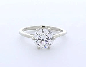 Solitär Verlobungsring klassisch 14K Gold 2,52 ct rund Lab-gezüchtet Diamant F VS1 - Bild 1 von 5