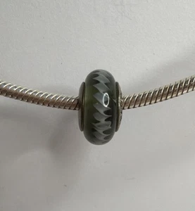 Original Pandora 790601 Charm schwarz Zickzack Muranoglas - Bild 1 von 3