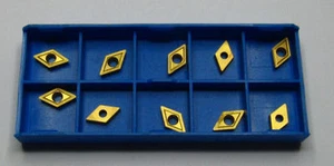 DCMT 07 CARBIDE TIPS BOX OF 10 INSERTS/INDEXABLE TURNING TOOLS CNC RDGTOOLS - Picture 1 of 3