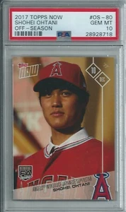 SHOHEI OHTANI 2017 TOPPS NOW OFF SEASON ROOKIE #OS80  PSA GEM MINT 10 - Imagen 1 de 2