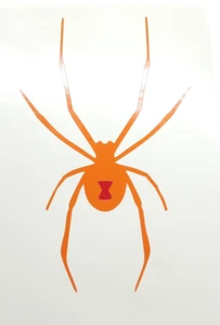 Black Widow With Red Spot Spider Vinyl Decal Car Truck SUV Laptop Two Tone Decal - Picture 1 of 52