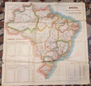 BRASILIEN. WIRTSCHAFTS- UND POLITIKKARTE. AU 1/5 000 000. 1906-1907. - Bild 1 von 8
