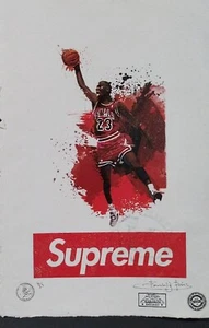 Michael Jordan 23, Supreme, limited EdiPrint, 22 x 15 in. Signed Fairchild Paris - Picture 1 of 9