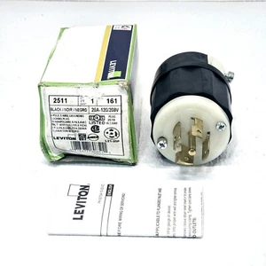 Leviton 2511 20A 4-Pole 5-Wire Grounding Locking Plug - Picture 1 of 4