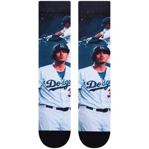 PKWY Men's Los Angeles Dodgers Cody Bellinger Voltage Player Crew Socks 6-12 Cover