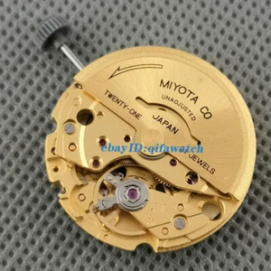 Enchapado en oro Japón 21 joyas Miyota 8215 fecha movimiento automático mecánico - Imagen 1 de 4