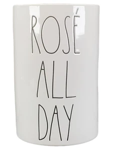 Rae Dunn LL Rosa Todo el Día Vino Champagne Portabotellas Rosa Interior Nuevo - Imagen 1 de 4
