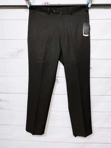 Greg Norman Mens Pants Size 38x32 Black Flat Front Mid-Rise Pockets - Picture 1 of 9
