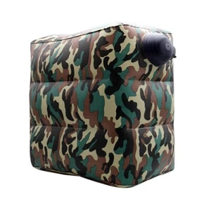 Almohada inflable reposapiés para viajar, empujar para inflar, diseño camuflaje, almohada para piernas - Imagen 1 de 15