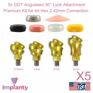 5x Kit Premium de Accesorio de Bloqueo Dental Angulado 30° Titanio Int Hex 2.42mm - Imagen 1 de 23