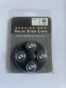 BMW Logo Genuine Tire Valve Stem Caps - Picture 1 of 2
