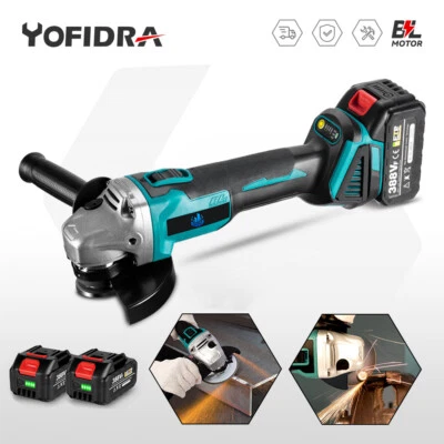 Meuleuse d'angle sans fil 125mm pour batterie Makita 18V avec 2 Batteries - Photo 1/4