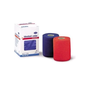 1x Idealast color cohesive, kohäsive Idealbinde, Fixierbinde, 4 cm x 4 m, blau - Bild 1 von 1