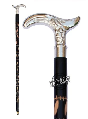 Mermaid Handle Casual Canes Wood Walking Stick Victorian Canes Gifts for Women - Image 1 of 4