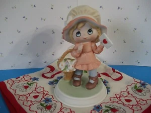 VTG . JOSEF ORIGINALS GEORGE GOOD CORP-VALENTINE,BUNNIES,BASKET,BONNET FIGURINE - Picture 1 of 6