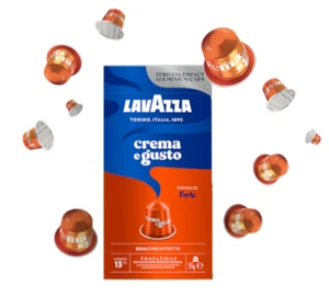 300 Capsule Caffè Lavazza Nespresso Alluminio Crema e Gusto FORTE (ex VIGOROSO) - Foto 1 di 1