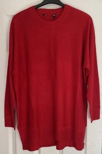 Curve Red Front Seam Detail Knitted Jumper Sizes 18/20, 22/24, 26/28, 30/32 - Picture 1 of 8