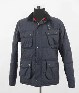 Barbour Boys Quilted Jacket Steve McQueen Jefferies XL Black A038 - Picture 1 of 7