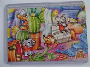 Einzel Puzzle Ecke / 2002 - Puzzle - Ist die Katze aus dem Haus - Links + BPZ - Bild 1 von 1