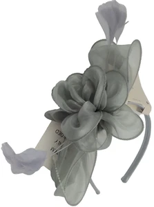 BNWT Elegant Dorothy Perkins Feather Bow Headband Women Ladies Girls - Grey - Picture 1 of 12