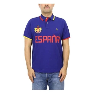 Polo Ralph Lauren Custom Slim Fit Country Polo Shirt with Emblem - Spain Espana - Picture 1 of 4