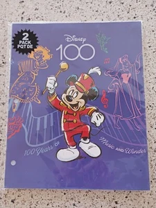 Disney 100 Mickey Mouse Music & Wonder Two Pocket Folder/Binder 2-Pack, NWT - Picture 1 of 13
