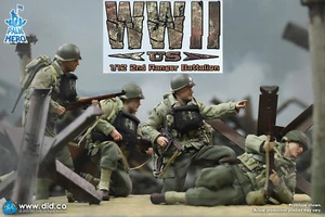 DiD PALM HERO: Set of Four (4) US 2nd Rangers Saving Private Ryan Maßstab 1:12 - Bild 1 von 16