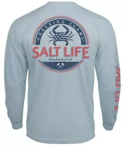 Camiseta para hombre Salt Life aleta trasera gráfica manga larga - 2XL/XL/Grande - Nueva con etiquetas - Imagen 1 de 4