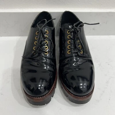 JEFFREY CAMPBELL TREVOR OXFORD ALT WEDNESDAY ADAMS BLACK WOMEN'S SHOES SZ 10 - Image 1 of 4
