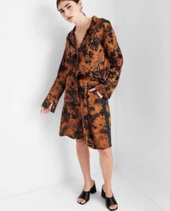 Future Collective Kahlana Barfield Brown Pleated Shorts & Shirt Satin Size 4x - Picture 1 of 9