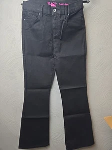 New The Childrens Place Girls Flare Jeans 14 Adjustable Waist Black - Picture 1 of 5