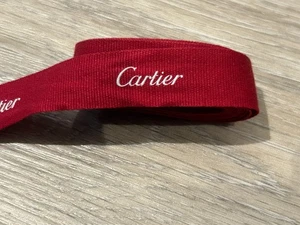 CARTIER RED AND WHITE RIBBON 52 INCHES X 1/2 INCHES - Picture 1 of 2