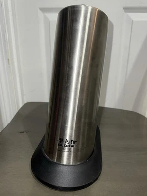 Global Yoshikin 11-Slot Stainless Steel Knife Block Designed by Mino Tsuchida - Image 1 of 4